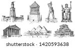 seven wonders of the ancient... | Shutterstock .eps vector #1420593638