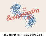 insect logo. vintage... | Shutterstock .eps vector #1803496165