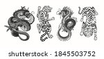 japanese dragon. asian japanese ... | Shutterstock .eps vector #1845503752