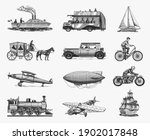 submarine  boat and car ... | Shutterstock .eps vector #1902017848