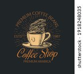 coffee shop logo and emblem.... | Shutterstock .eps vector #1918248035