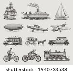 submarine  boat and car ... | Shutterstock .eps vector #1940733538