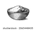 bowl with sea salt. spice in... | Shutterstock .eps vector #2065448435
