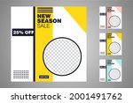 new set of editable minimal... | Shutterstock .eps vector #2001491762