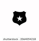 shield icon vector on a white... | Shutterstock .eps vector #2064054218