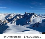 Mountains Covered By Snow In...
