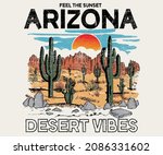arizona desert vibes graphic... | Shutterstock .eps vector #2086331602