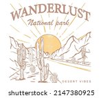 wanderlust desert national park ... | Shutterstock .eps vector #2147380925
