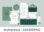 set of wedding card template... | Shutterstock .eps vector #1043509942