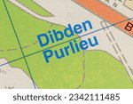 Small photo of Dibden Purlieu near Southampton in Hampshire, England, UK atlas map town name
