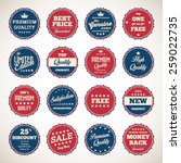 vintage labels set | Shutterstock .eps vector #259022735