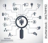 human resource   conceptual... | Shutterstock .eps vector #341749952