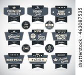 vintage labels set. vector... | Shutterstock .eps vector #463087535