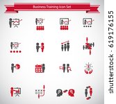 business training icon set | Shutterstock .eps vector #619176155