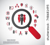 human resources   conceptual... | Shutterstock .eps vector #748681495