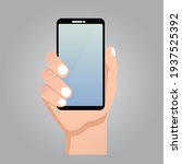 smart phone  with hand symbol   ... | Shutterstock .eps vector #1937525392