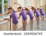 Group Of Ballerinas Training At ...