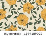 Seamless Floral Pattern. Yellow ...