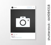 photo frame inspired by... | Shutterstock .eps vector #664084318