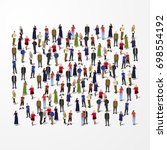 large group of people crowded... | Shutterstock .eps vector #698554192