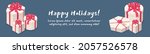 happy holidays horizontal web... | Shutterstock .eps vector #2057526578