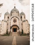 Small photo of Ternopil, Ternopil region, Ukraine 06.08.2019 Church of Our Lady of Unceasing Help of the UGCC, ukrainian church