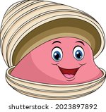 cute clams cartoon vector... | Shutterstock .eps vector #2023897892