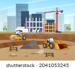 Construction Site Concept With...