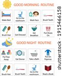 kids daily responsibilities... | Shutterstock .eps vector #1915466158
