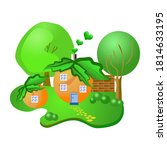 set of drawings of small fairy... | Shutterstock . vector #1814633195