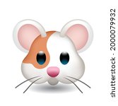 hamster face vector flat icon.... | Shutterstock .eps vector #2000079932