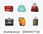 Set Of Icons Of Bags And...