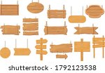 wooden sign board set color... | Shutterstock .eps vector #1792123538