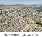 Small photo of Yorba Linda, California - June 17, 2023: aerial drone photo view toward Yorba Linda houses, homes, including Mabel M Paine Elementary School