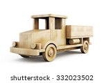 Wooden Truck Close Up Isolated...