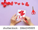 DYI master - class on creating cards for Valentine