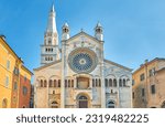 Modena, Italy , the main facade of the Cathedral