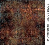 brown bronze metallic rusted ... | Shutterstock .eps vector #2077910278