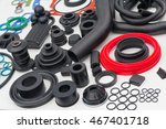 Various rubber products and sealing products at the exhibition stand. Industry