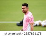Small photo of Inter Miami’s Lionel Messi attends a training session in Carson, California, on Sept. 2, 2023, a day before an MLS soccer match against the Los Angeles FC.
