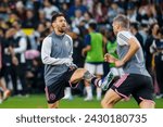 Small photo of Inter Miami's Lionel Messi #10 warms up prior to an MLS soccer match against the LA Galaxy at Dignity Health Sports Park, Feb. 25 2024, in Carson, Calif..