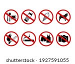 a sign prohibiting the... | Shutterstock . vector #1927591055