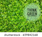 think green logo over natural... | Shutterstock . vector #659842168