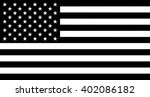 black and white flag of united... | Shutterstock .eps vector #402086182