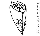 hand drawn doodle bouquet of... | Shutterstock .eps vector #2105152022