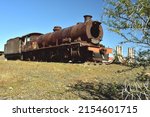 An Old Rusted Steam Locomotive...
