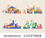 city landscape with buildings ... | Shutterstock .eps vector #1151474828