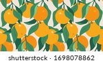 citrus tree summer seamless... | Shutterstock .eps vector #1698078862