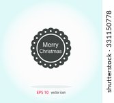 merry christmas black badge.... | Shutterstock .eps vector #331150778