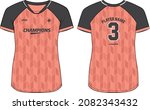 women sports jersey t shirt... | Shutterstock .eps vector #2082343432